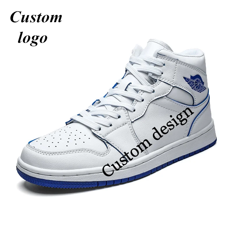 

New products men's sports shoe White men Aj1 Stylish Jorden Lace-up basketball Sneakers for Sale Custom Logo board shoes men