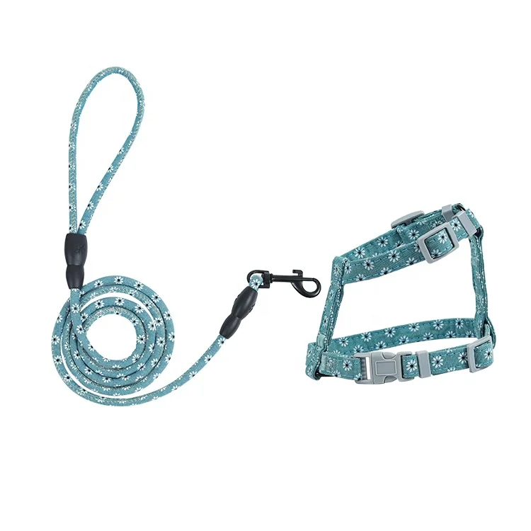 

Durable Refractive Comfortable Pet Dog Collar Leash Harness use for middle weight puppy, See picture