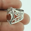 Brown Sun stone ring 925 sterling silver gemstone rings wholesale jewelry findings 925 silver rings