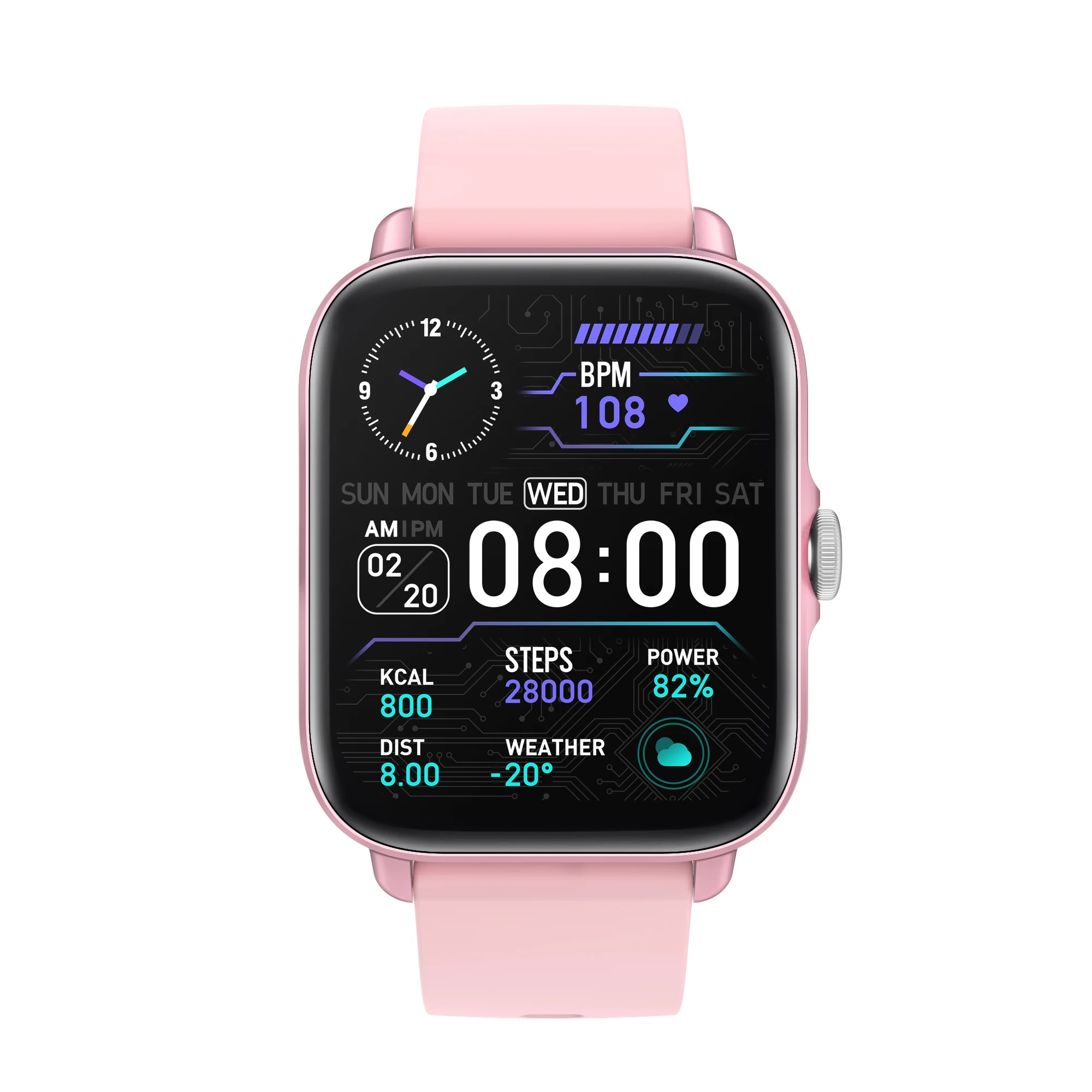 

Wholesale Original Digital Blood Global Mens Style Watches Smart Watch For Ladies 2022, Black, silver, rose gold, pink