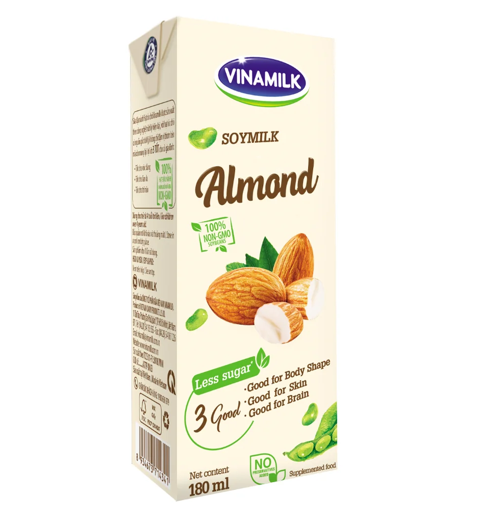 
Soy Milk - Vinamilk - Almond Flavor - Box 180ml 