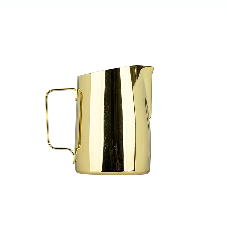 

Multi-sizes Coffee Milk Stainless Steel Metal Milk Latte frothing Pitcher Jug, Black/white/blue/gold