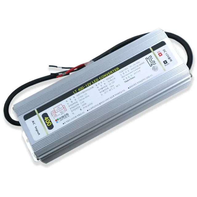 Constant Current AC DC Waterproof IP67 LED Driver Switching Power Supply Converter 12V 400W For LED Lighting Made in Korea