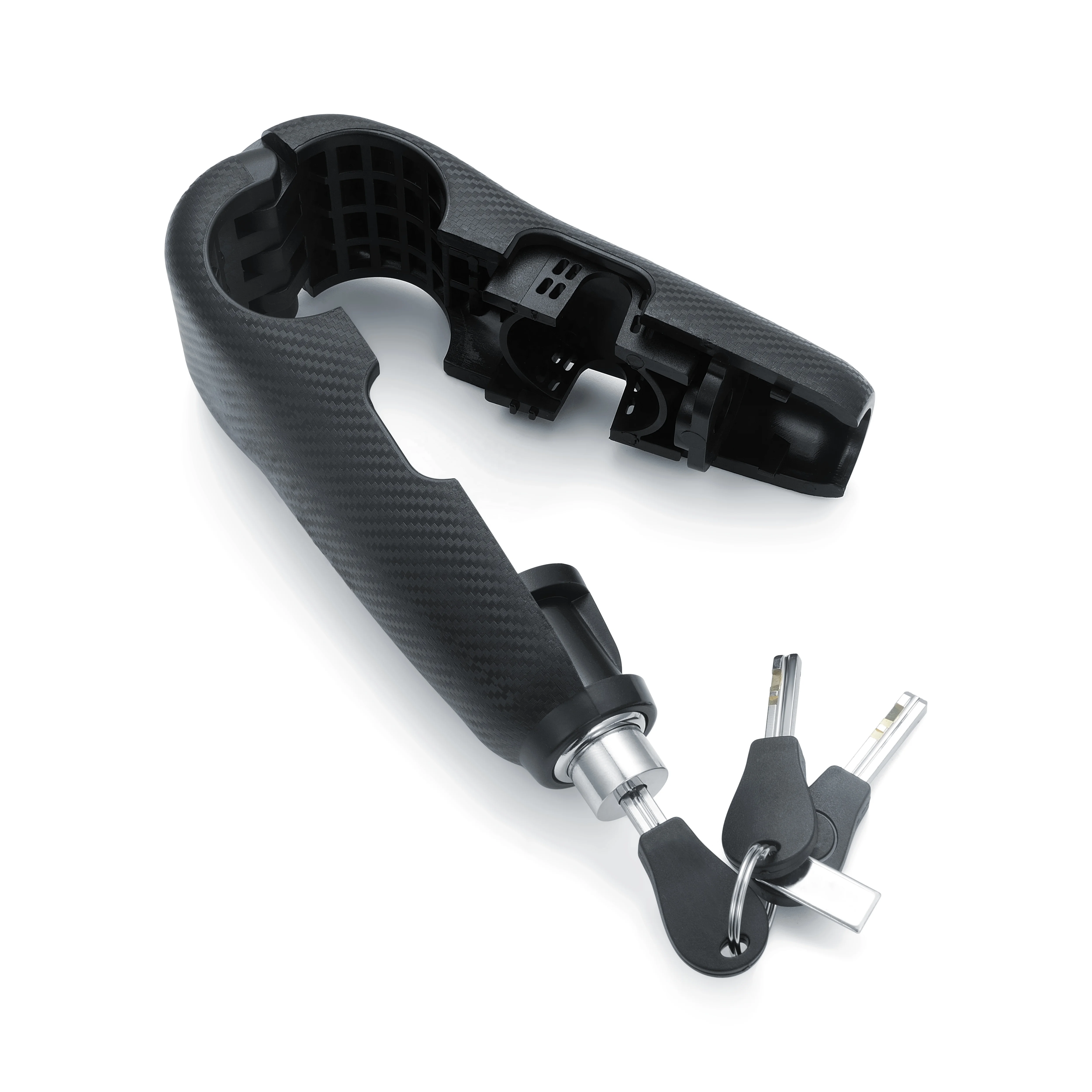 120db Alarm Scooter Grip Lock Handle Bar Lock Nylon Body 10mm Stainless