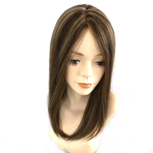 

New wholesale highlight blonde mono top lace front european human hair wigs for white women