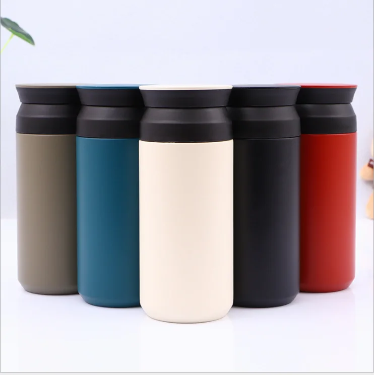 

2021 hot selling 350ml 500ml stainless steel coffee tumbler for travel, insulated water bottle with custom logo, Blue/black/red/blackish green/cream-coloured