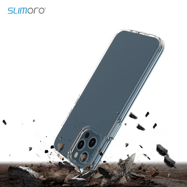 

Slimoro Transparent Phone Case High Quality PC+TPU 2 in 1 Combo Case Anti Shock Cover For iPhone 11 12 13 Designed Phone Case