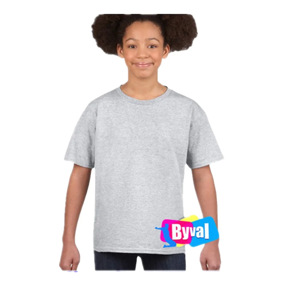 

100% Cotton Soft Fabric Plain Or Custom Logo Design White Short Sleeve For Kids