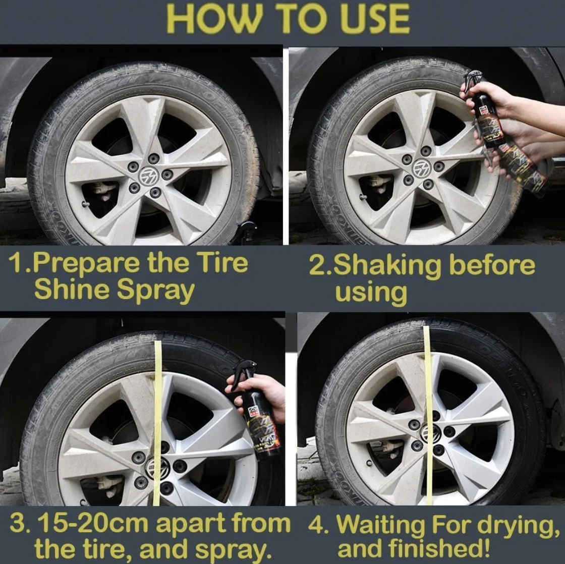 Special Formula Tire Polish Shine Polish Spray Tire Dressing Car Care