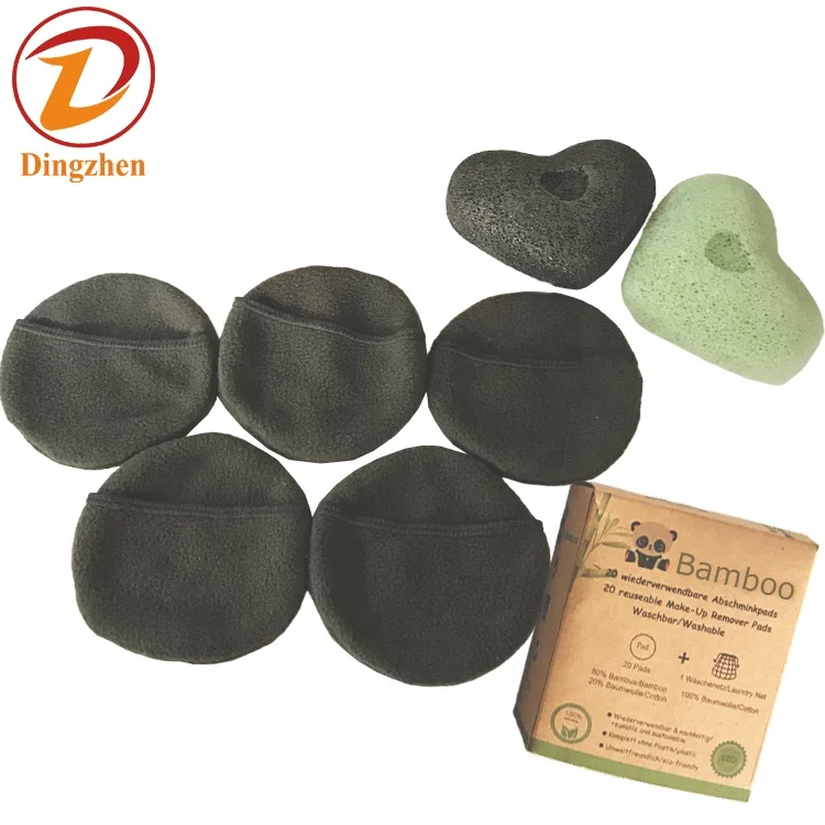 

Reusable Bamboo Three Layer Face Pads with Pocket Reusable Bamboo Face cloth Eco Conscious Makeup Remover Pads, Mixed color or custom color