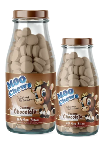 
Moo Chews 48 tablets bottle Chocolate Healthy Snack Kids and Toddlers Milk Tablet High Calcium NZ made 