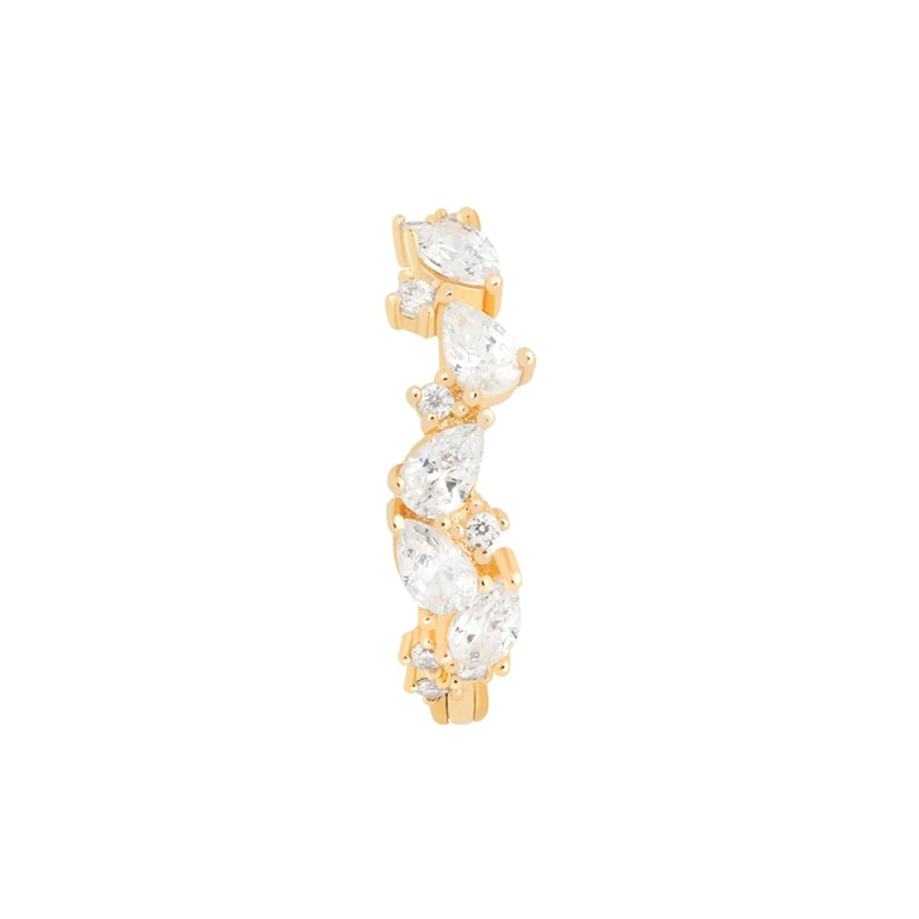 

Trendy China Jewelry Manufacturer 18k Gold Plated 925 Silver Zircon Hoop Earrings