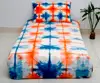 Indigo tie dye bedding with a pillow cover twin size 100% cotton hand dyed living room or kids room shibori bedding set
