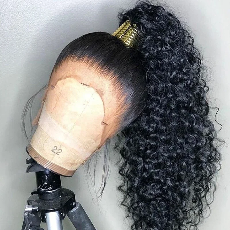 

Curly Peruvian Cuticle Aligned Virgin Hair Wig Lace Frontal Wig Human Hair HD Transparent Swiss Lace Front Wigs For Black Women