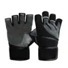 Best quality Professional Gym training genuine leather Weight lifting gloves