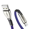 2m Braided Nylon Flat Fast USB C 3.0 to A Type-C Data Sync Charger Charging Cable 2.4A output for HUAWEI for smart phones