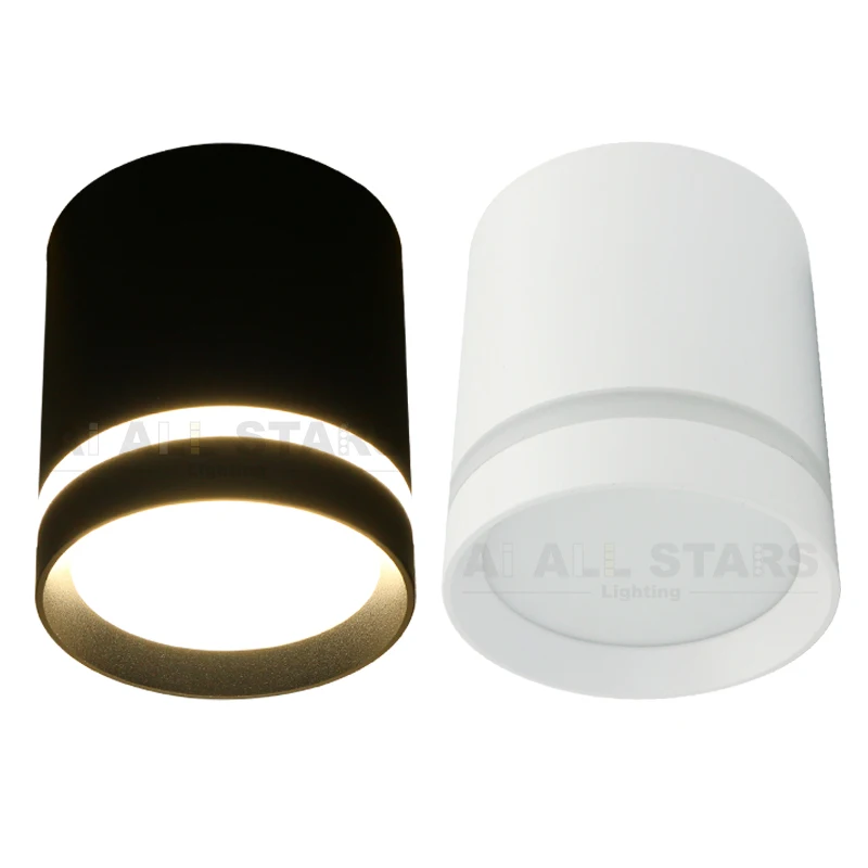 

New Design Nordic Cylinder Spot Light Commercial Office Down Light Round Surface Mounted 12W Ceiling SMD LED Downlight