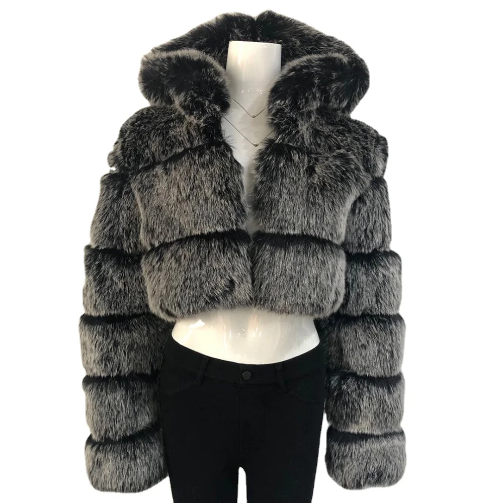

2020 new arrivals hot selling fashion trending winter wholesale high street faux fur hooded women coat