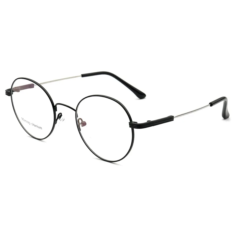 

New fashion full frame memory metal alloy spectacle round optical frame glasses