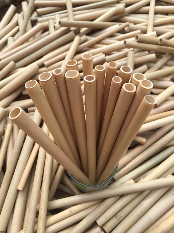 Wholesale Organic Bamboo / Grass Drinking Straw With Logo