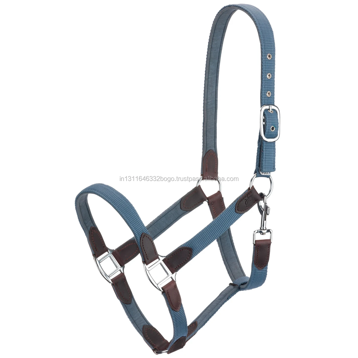 Best Quality Nylon Leather Halter With Leather Ends Fleece Padded
