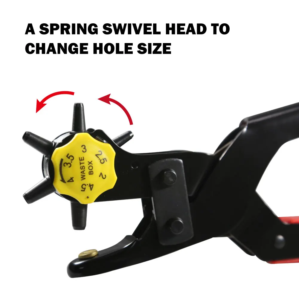 Revolving Leather Hole Punch Canvas Belt Punch Punching Plier Hydraulic