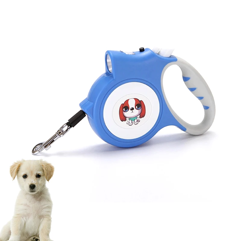 

pet retractable One Button Brake & Lock Comfortable Hand Grip Tangle Free with Anti-Slip Handle