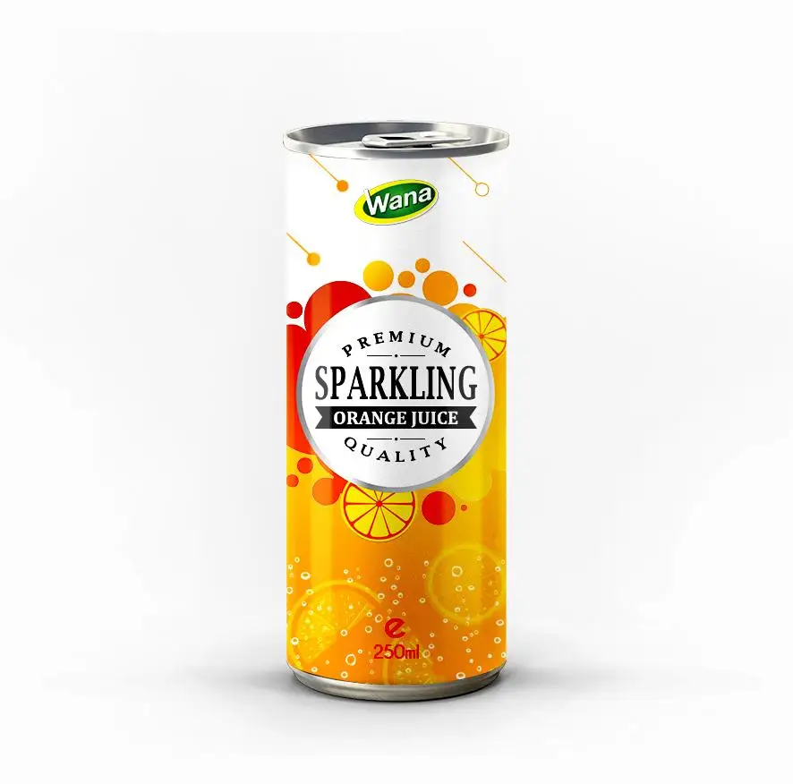 
Sparkling Canned Fruit Juice Drink with Orange Flavour in 250ml  (62012247708)