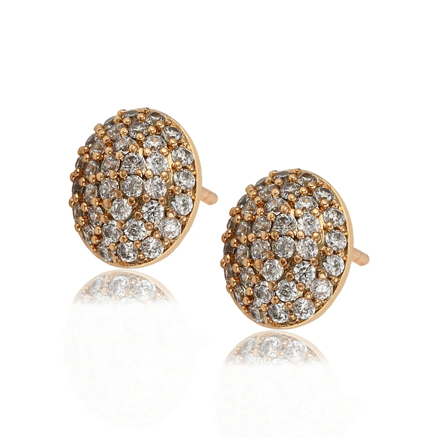 

41177 Xuping fashion jewelry gold plated round lovely gifts wholesale stud earrings for women