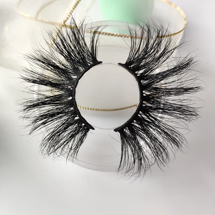 

Good Quality mink eyelashes vendor Set 25mm mink eyelash with eyelash packaging box
