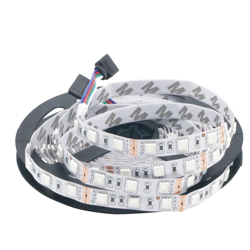 

LED Strip 5050 60Leds/m DC12V RGB Flexible LED Light Indoor IP20 LED Stripe Ribbon Tape TV Backlight Lamp 300LEDs, Rgb 5050 led strip