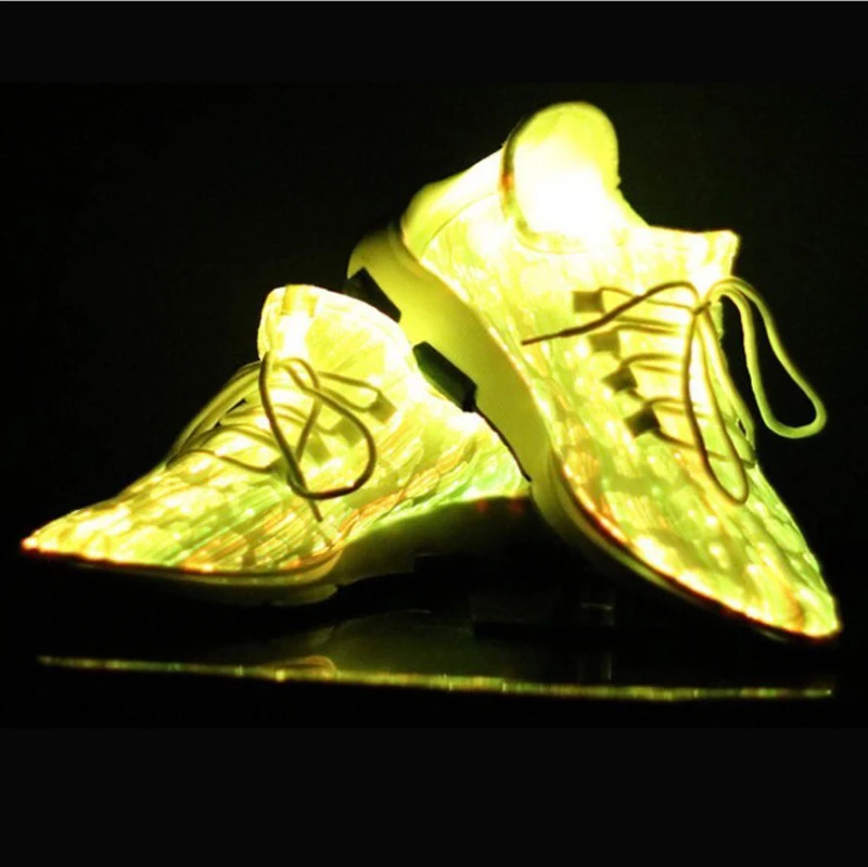 

New Styles Optical Fiber Led Light Up Shoes Multi-colors Rechargeable Luminous Dance Shoes