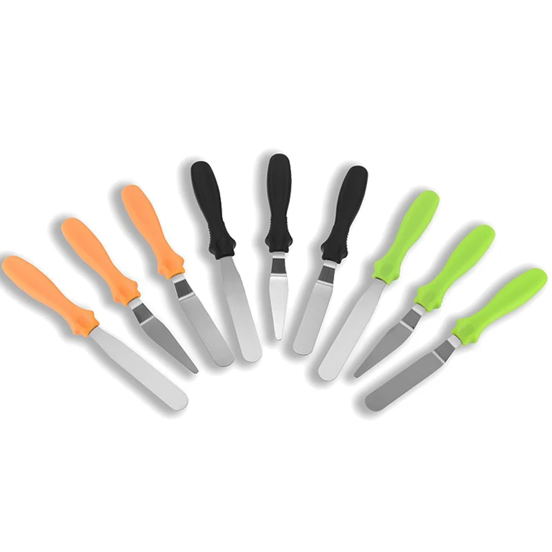 

Gift set cake tools cake decorating tools baking stainless steel cake spreader, Orange/green/black