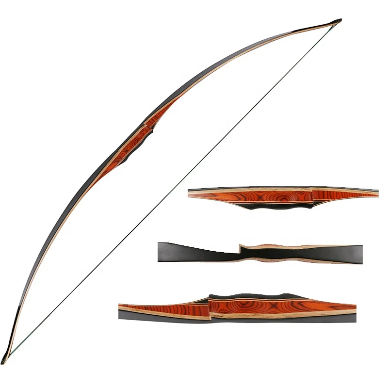 

New arrival laminated fiberglass hunting longbow 68 inch wooden archery bow for outdoor hunting shooting, Picture color