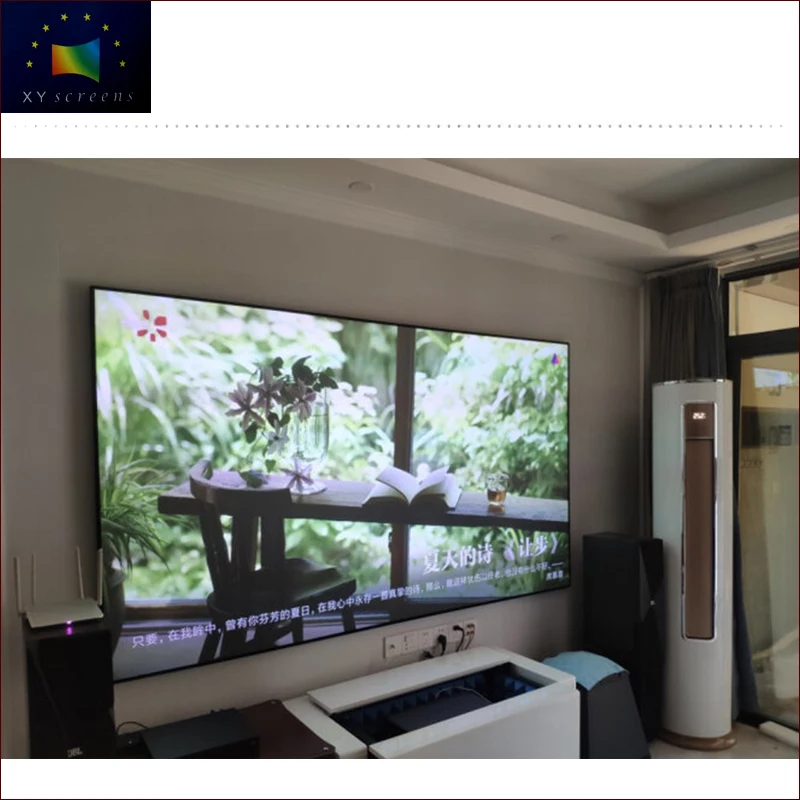 

xyscreen alr ust pet home theater screen with 12mm width super thin frame