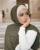 Fashion Muslim Women Jersey hijab Caps under Scarf Inner Cap Cross Front Underscarf