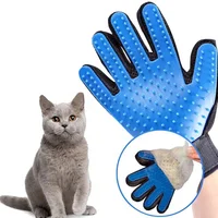 

New Updated 259 Pins Efficient Massage TrueTouch Deshedding Glove Gentle Brush Glove Pet Hair Remover Dog Pet Cat Grooming Glove