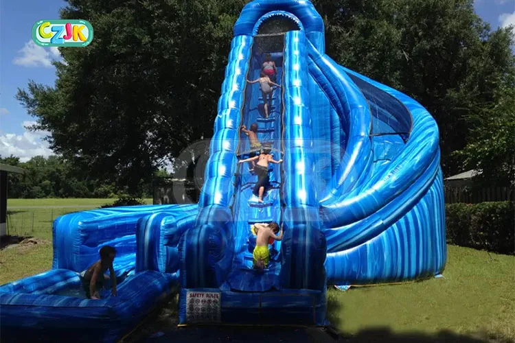 Cheap Huge Big Blow Up Rainforest Waterslide Commercial Inflatable Largest Hurricane Residential