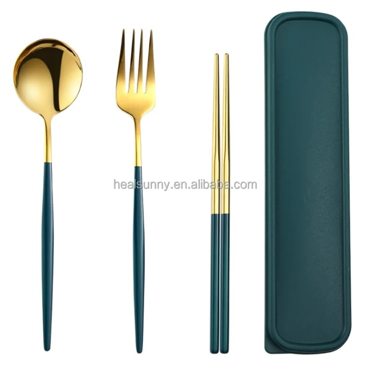 

High quality multi color tableware fashion gold spoon fork set catering cutlery set, Gold, black, color, etc. (can be matched freely)