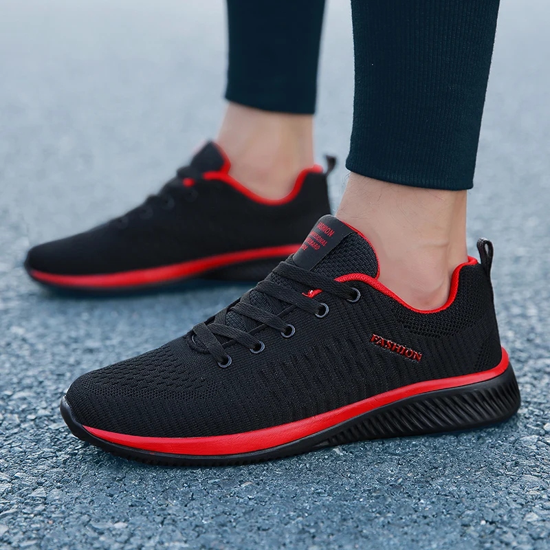 

2020 Wholesale Sneakers Shoes Men Hot Sale Sport Shoes Cheap Men's Lace Up Shoes, Red green black