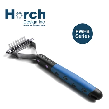 dog grooming brush with blade