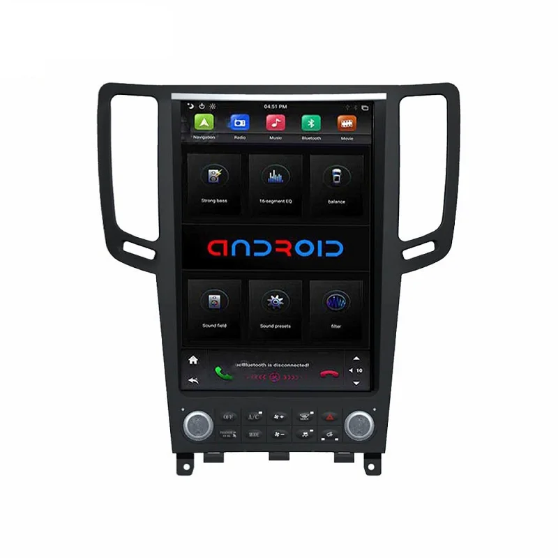 

Aucar 12.1" Tesla Style Android 9 For Infiniti GX G25 G35 G37 2010-14 Car Radio Multimedia GPS Navi Car Stereo Carplay Headunit, Black