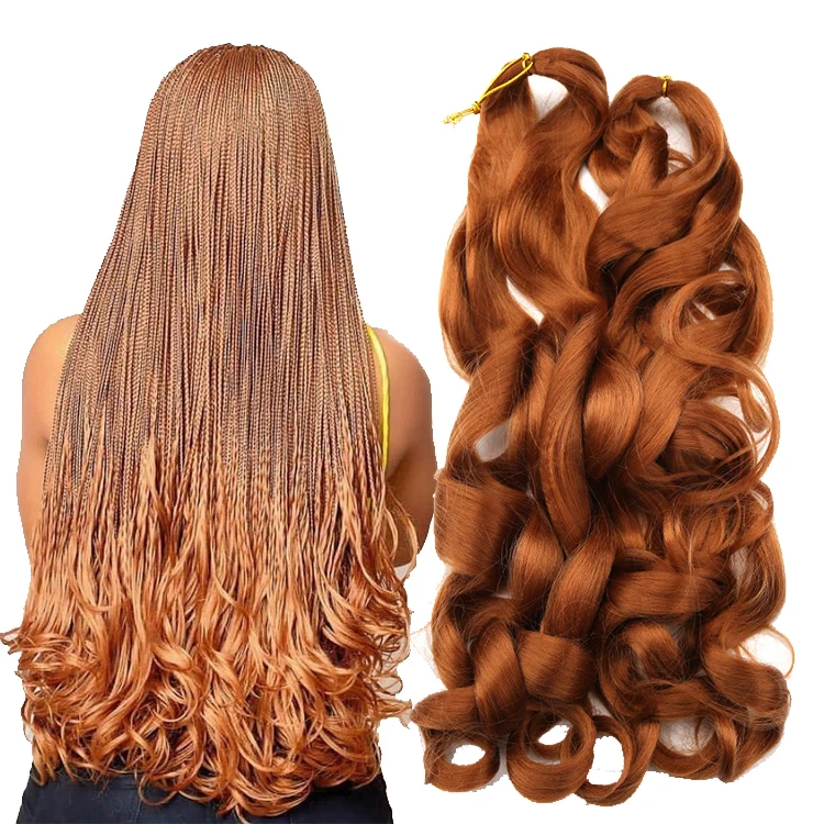 

synthetic wavy braiding hair extension 22inch 150g Curly attachments hair braids Spiral french Curl wavy ombre braids Bundle, All colors