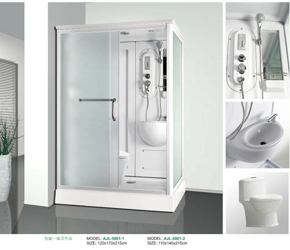 
combo function rectangle portable shower and toilet cabin 