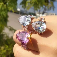 

factory supplier pink diamond ring whole sale jewelry