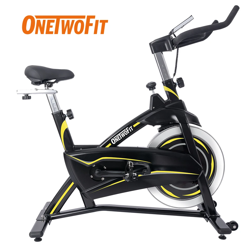 

OneTwoFit Home Gym Equipment Fitness Machine Cycle Exercise Indoor Cycling Bicicletas Spining Spinning Bikes For Sale, Black