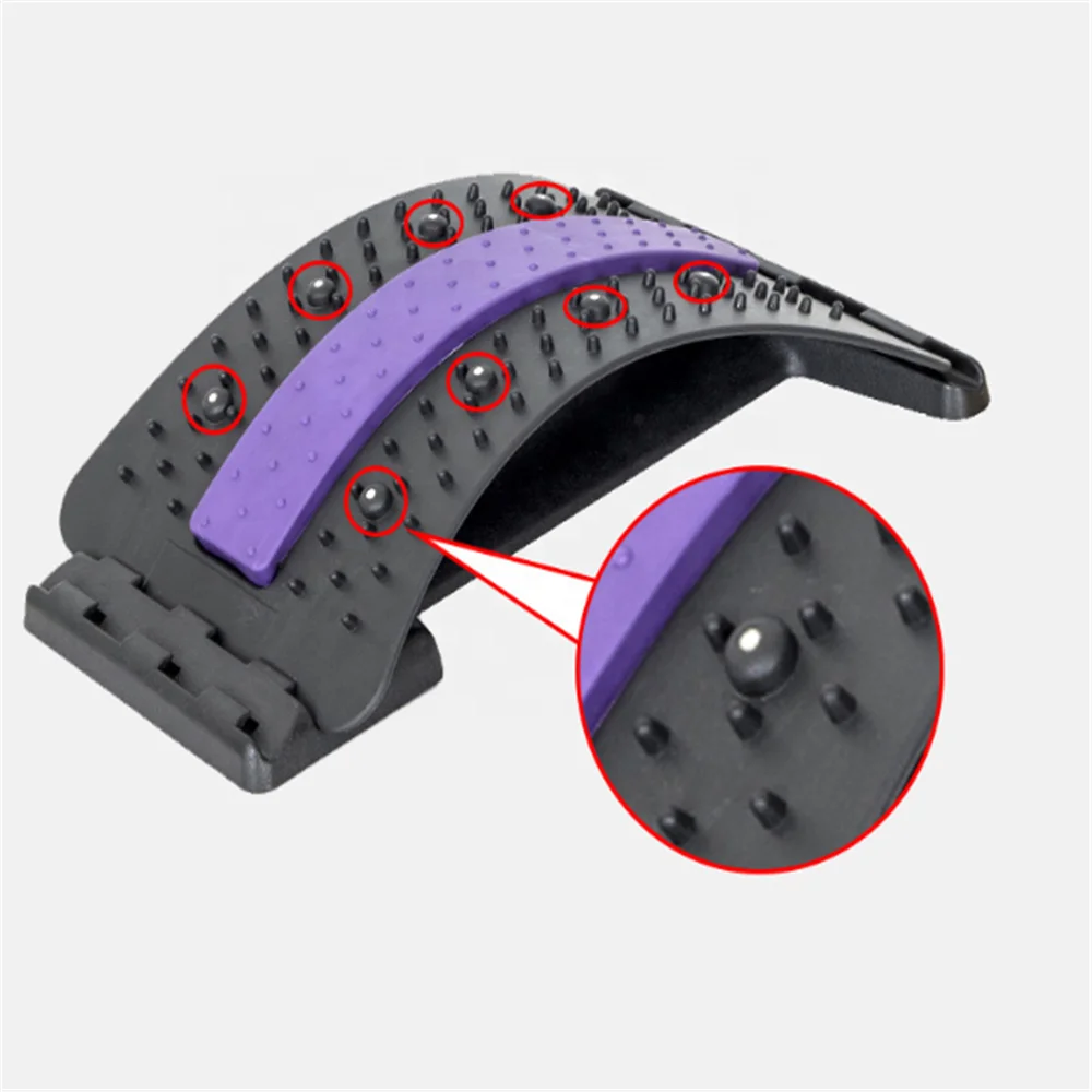

Back Stretcher massager Equipment Magic stretcher Fitness lumbar stabilizer relax, Black/blue/green/red