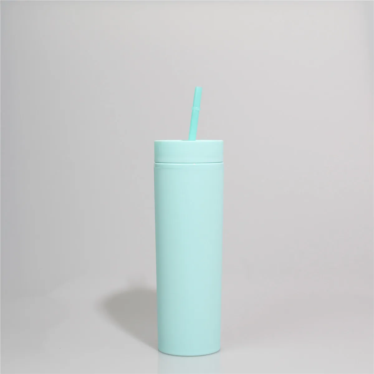 

480 ml SKINNY TUMBLERS 16 oz Double Wall Plastic cup With Straw Matte Pastel Colored Acrylic Tumblers, Customized