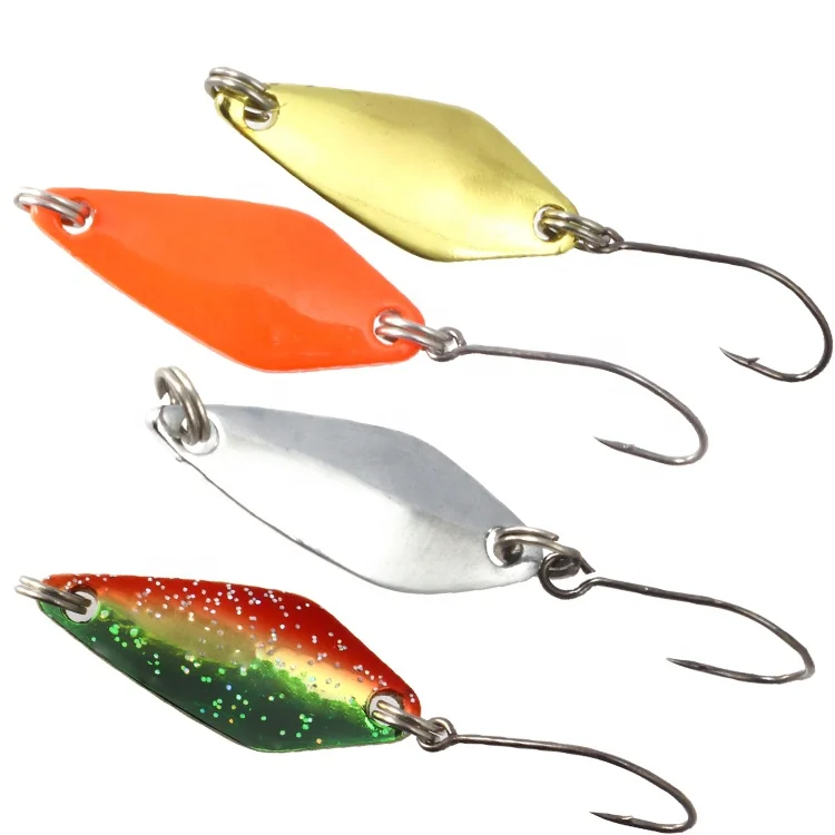 

Wholeselas fishing spoon lures 3g trout spoon brass fishing kit, Vavious colors