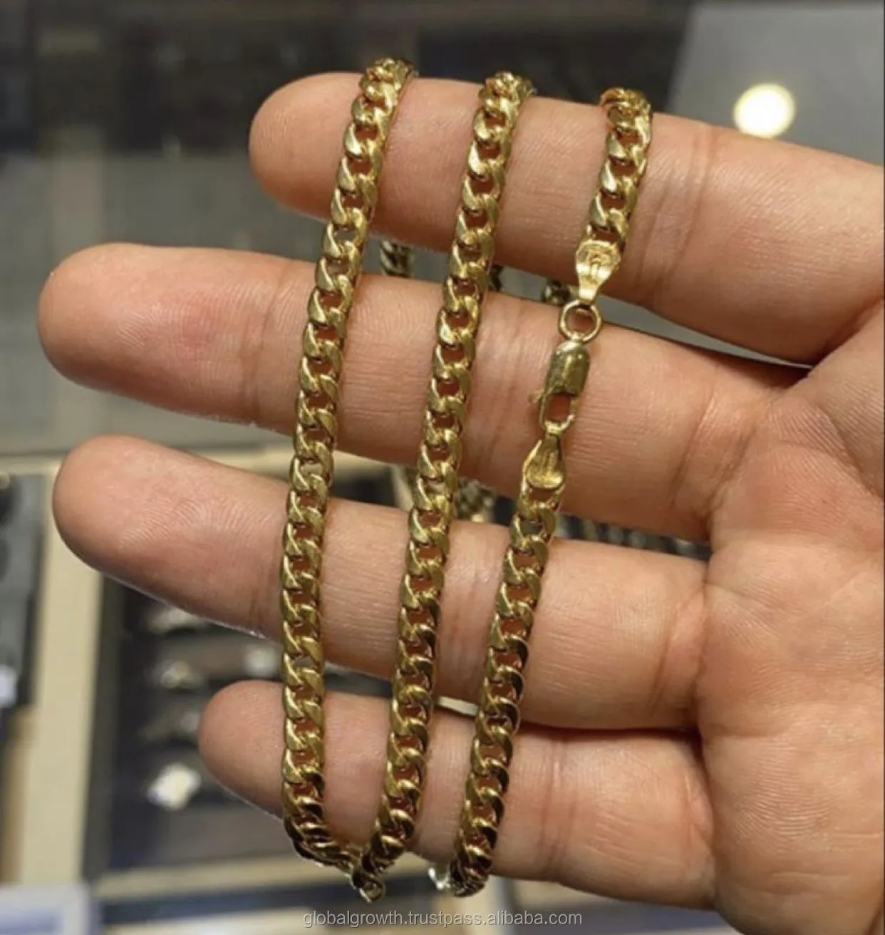 Miami Cuban Link Solid Gold Chain 